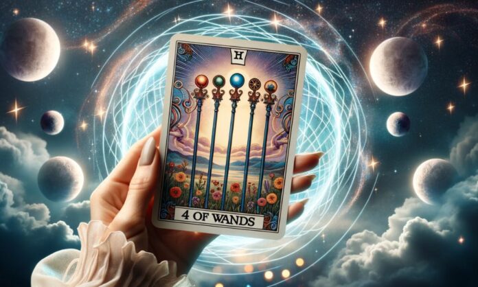 4 of Wands Tarot Card Meaning Love, Career, Health, Spirituality & More