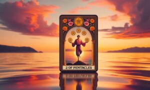 The Upright 2 of Pentacles Tarot Card Meaning