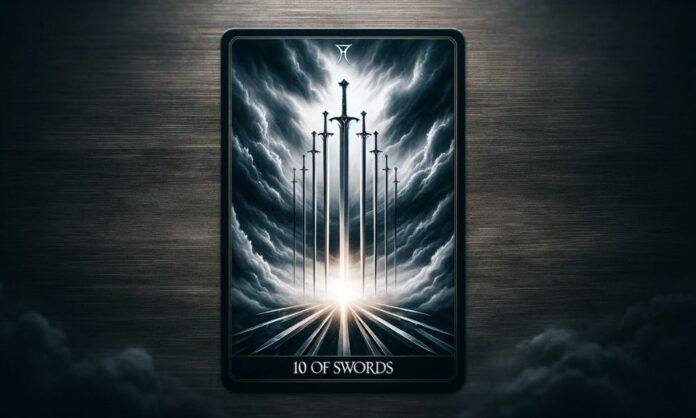 10 of Swords Tarot Card Meaning Love, Career, Health, Spirituality & More
