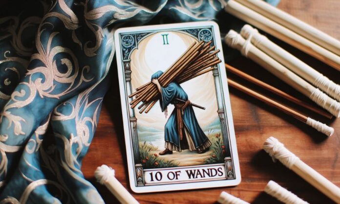 10 of Wands Tarot Card Meaning Love, Career, Health, Spirituality & More