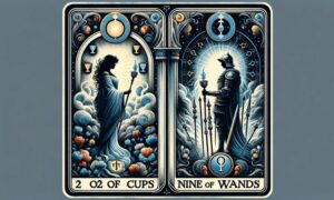 2 of Cups and Nine of Wands