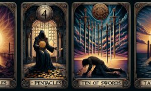 4 of Pentacles and Ten of Swords