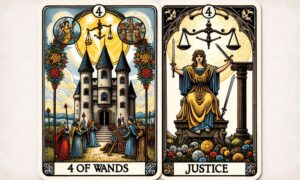 4 of Wands and Justice