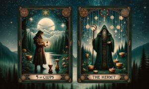5 of Cups and The Hermit