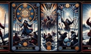 5 of Pentacles and Five of Wands