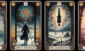 5 of Pentacles and The Hanged Man