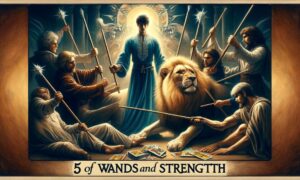 5 of Wands and Strength
