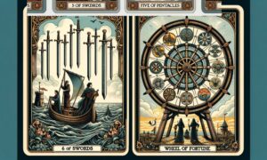 6 of Swords and Wheel of Fortune
