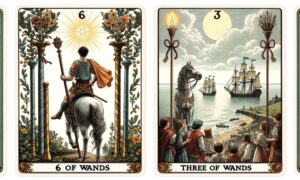 6 of Wands and Three of Wands