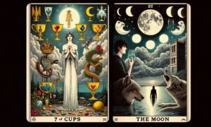 7 of Cups and The Moon