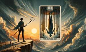 7 of Wands and The Hanged Man