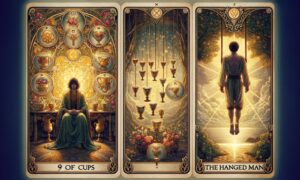 9 of Cups and The Hanged Man