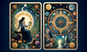 9 of Pentacles and Wheel of Fortune