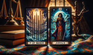 9 of Wands and Justice