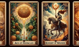 Ace of Pentacles and Knight of Wands