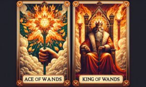 Ace of Wands and King of Wands