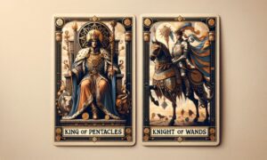 King of Pentacles and Knight of Wands