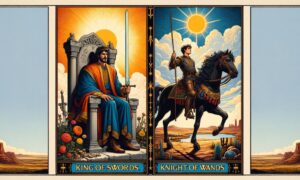 King of Swords and Knight of Wands