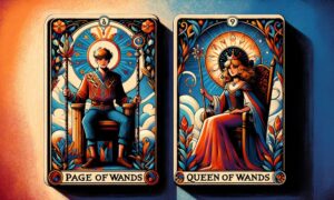 Page of Wands and Queen of Wands
