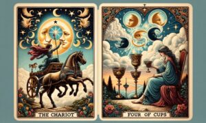 The Chariot and Four of Cups
