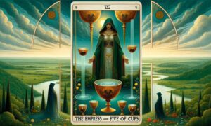 The Empress and Five of Cups