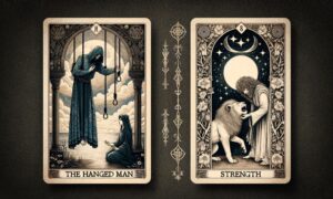 The Hanged Man and Strength