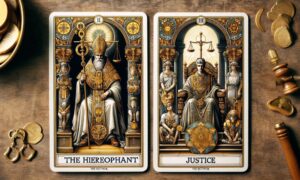 The Hierophant and Justice