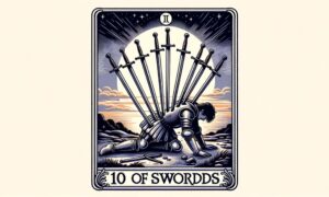 The Upright 10 of Swords Tarot Card Meaning