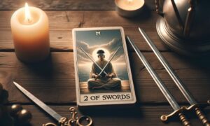 The Upright 2 of Swords Tarot Card Meaning