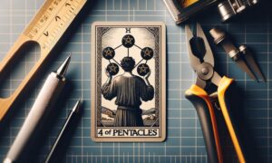 The Upright 4 of Pentacles Tarot Card Meaning