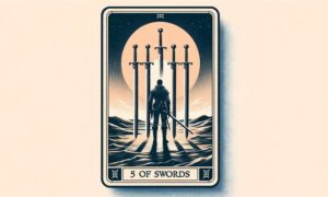 The Upright 5 of Swords Tarot Card Meaning