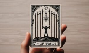 The Upright 7 of Wands Tarot Card Meaning