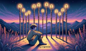 The Upright 9 of Wands Tarot Card Meaning