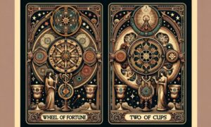 Wheel of Fortune and Two of Cups